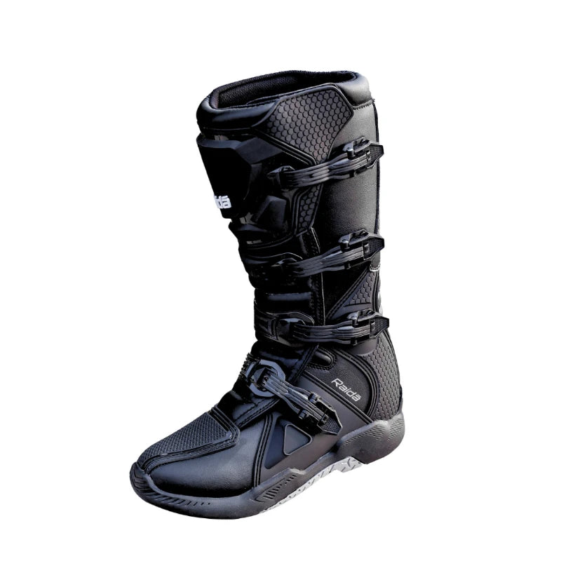 Raida Trailcraft Off-Road Motorcycle Riding Boots in Black Color – Ce Level 2 Certified Adventure Protection, Best Riding Boots in India, Top Boots for Off road riding, Dirt Bikes