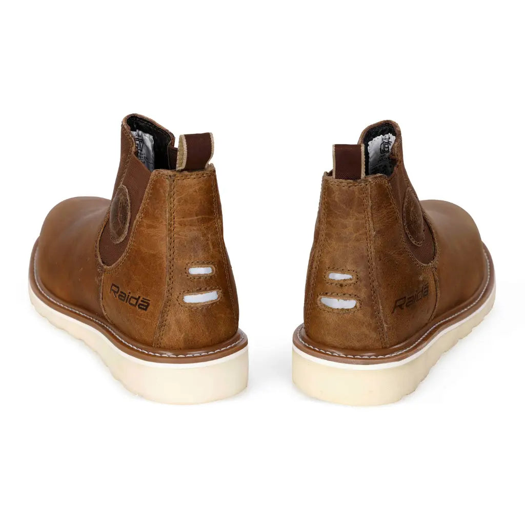 Raida Vintago Riding Shoes in Brown Color – Chelsea Boot-Inspired Style With Motorcycle Protection, Best Riding Shoes for Daily Urban Riding, Stylish Shoes for Bikers