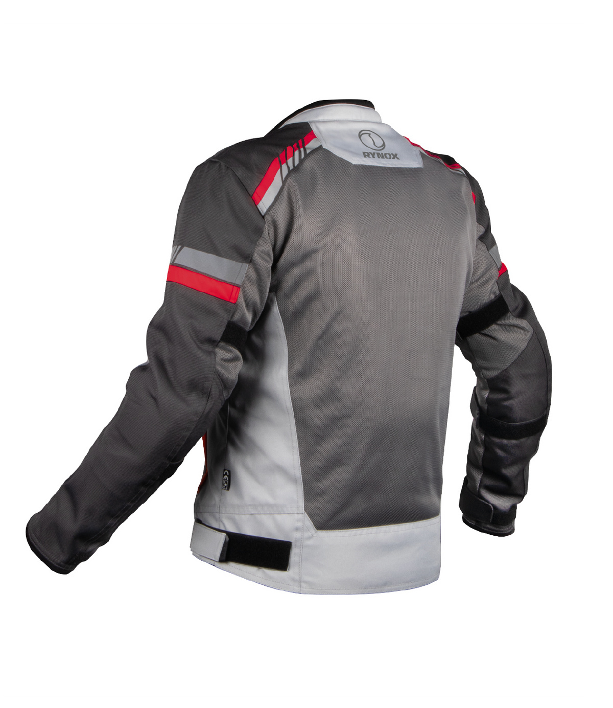 Rynox Air GT 4 Mesh Jacket in Grey Red Color - CE Level 2 Certified Class A Sporty Riding Jacket for Commutes and Adventures, Best Riding Jacket under 8k, Best Mesh Jacket in india safe for indian roads and best for road trips, Rynox Riding Jacket for men for Indian Bikes and all motorcyles in India