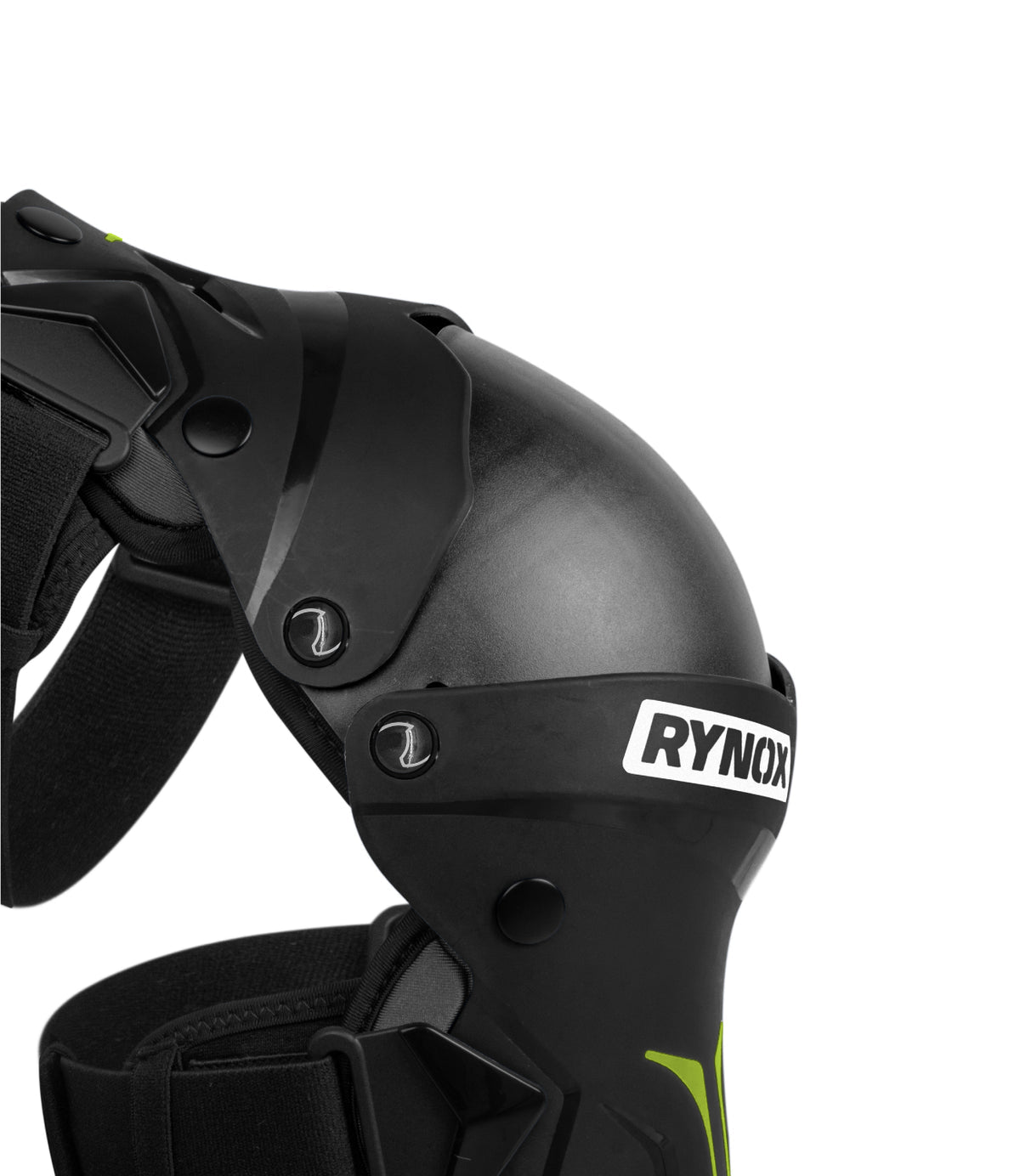 Rynox Bastion Bionic Knee Guards Black Hi Viz Green - Advanced CE Certified Motorcycle Knee Protection, Best Knee Guards in India, Rynox Knee Guards for Indian Bikes, Best Knee Guards for Touring and long road trips, High safety and best quality motorcycle guards for bikes in inda