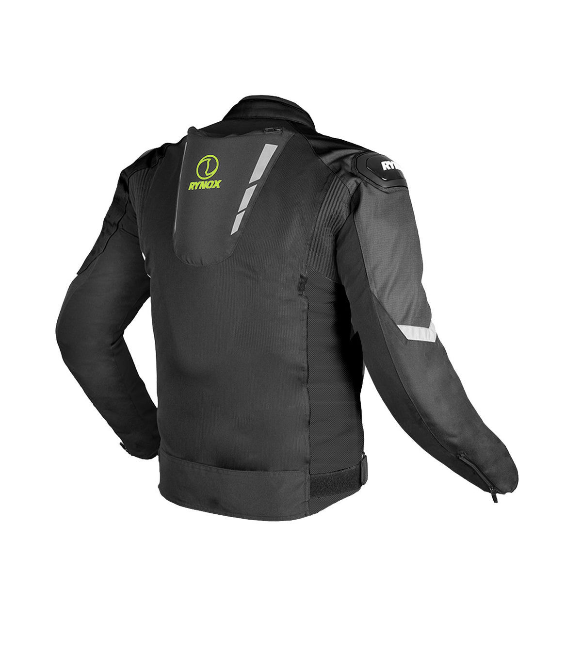 Rynox DELTA GT Sports Riding Jacket in Black Green Color | CE Level 2 Protection, Moto Sport Touring & Summer Mesh Ventilation, Best Riding Gear in India, Best Riding Jackets for Bike riders made for Indian Roads. Motorcycle Jackets for Long touring and road trips