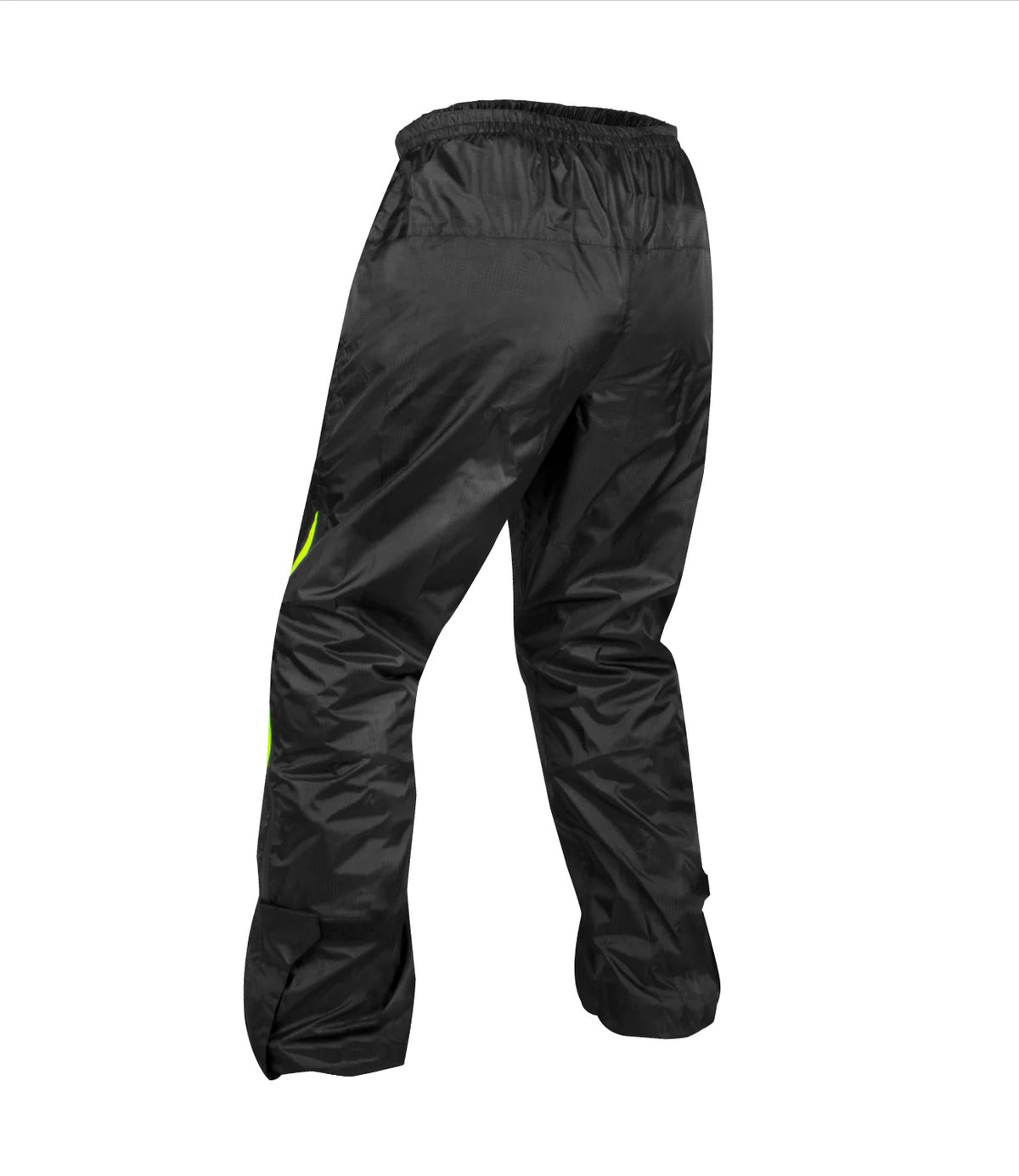 Rynox H2Go Pro Rain Pants in Black Hi Viz Green Color - Premium Waterproof Riding Pants for heavy rain monsoon bike riding, Best Rain Gears for road trips, Best Riding pant for motorcycle in india used for long touring.