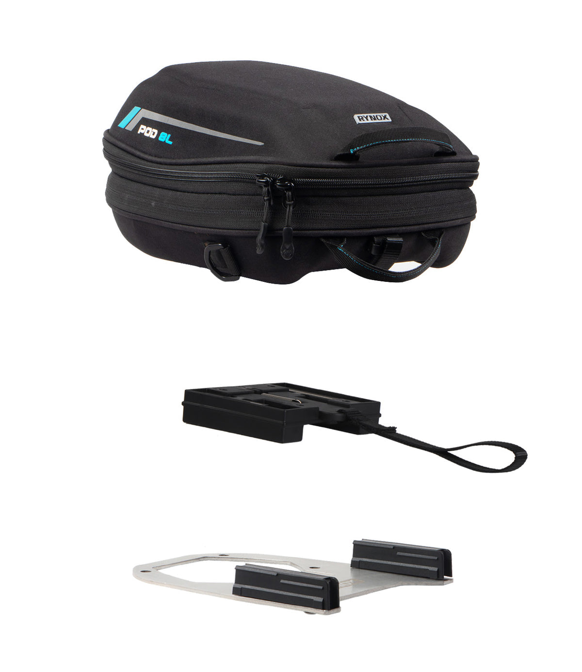 Rynox Pod MagLock Tank Bag 8L - Magnetic Luggage Bag, Best tank bag for KTM Bike, BMW Bike, Royal Enfield Bikes, Best luggage bag for bike riders, Magnetic tank bag for long touring, road trips, adventure trips in India