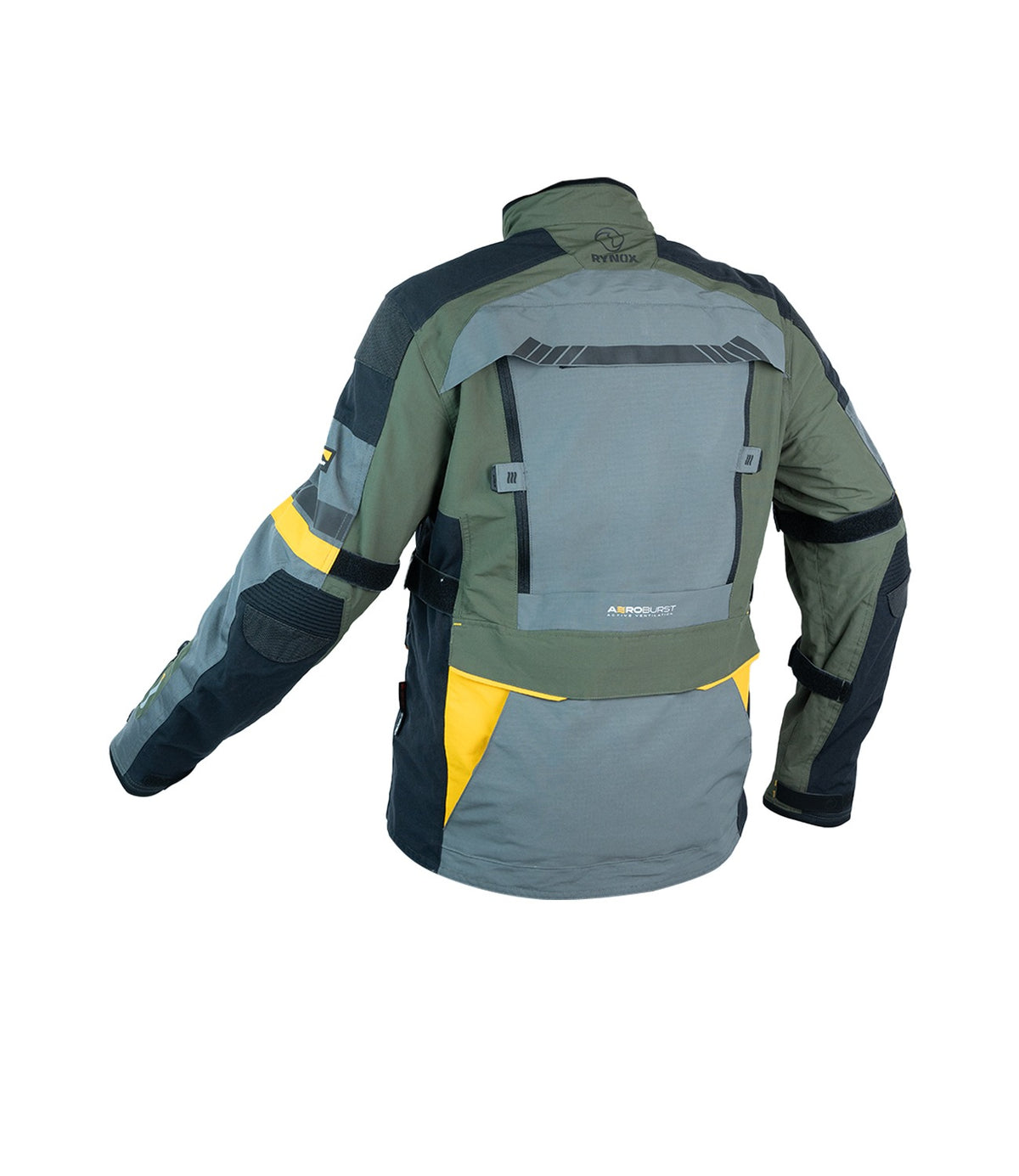 Rynox Stealth Evo 4 ADV Riding Jacket in Woodland Orange Blue Green Color | D3O Level 2 Armor, Waterproof & All-Terrain Touring Jacket, Best Riding Jacket in India for road trips and long touring, Best touring Jacket under 20,000 in india, Made for Indian Roads, Bikes and Motorcycles