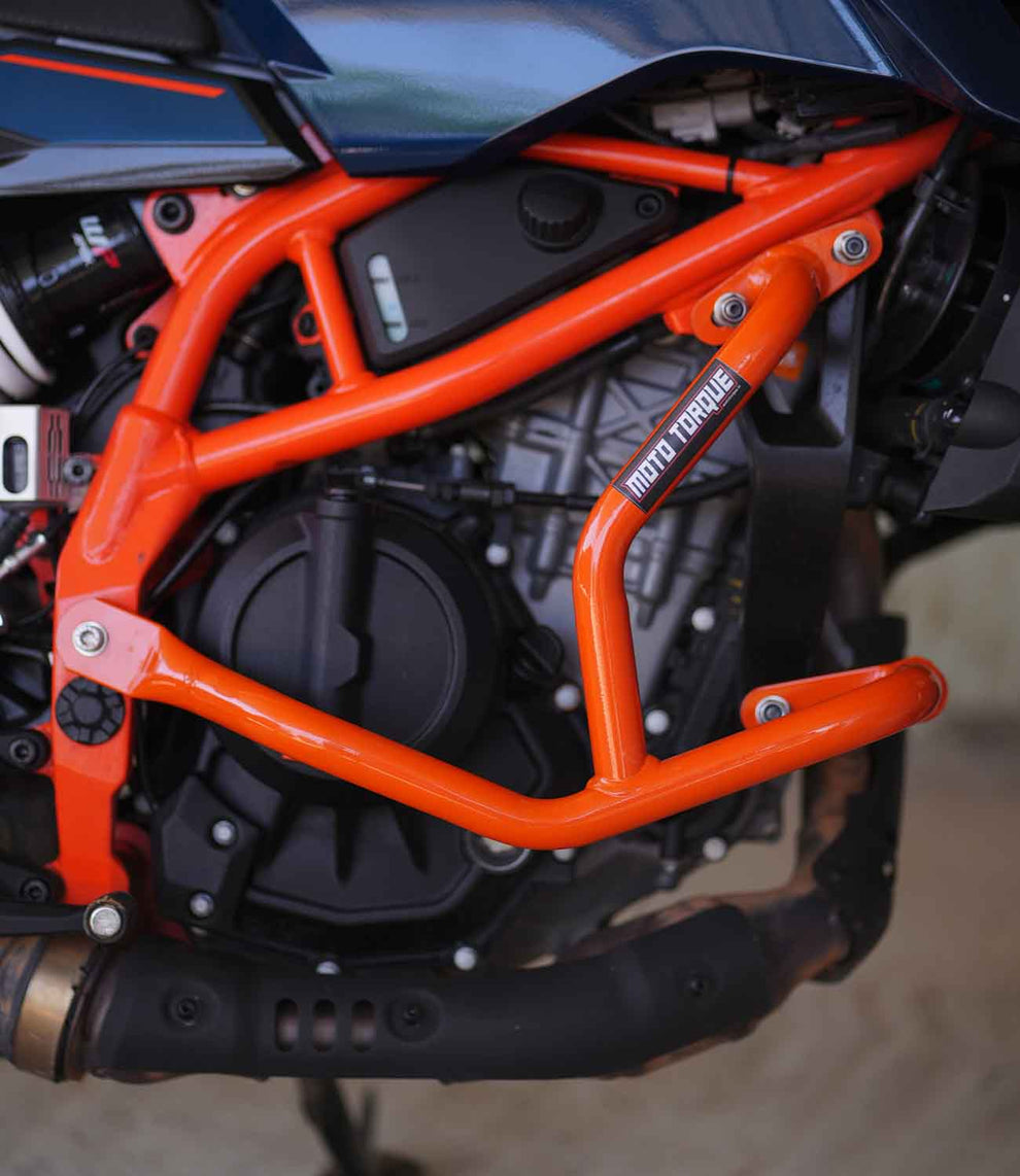 Moto Torque Beetle Crash Guard For KTM Duke 250/390 Gen 3 - Orange