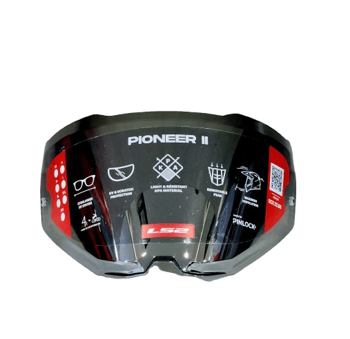 LS2 Spare Smoke Helmet Visor For MX436 Pioneer II Helmet – Pinlock Ready, UV & Scratch Resistant