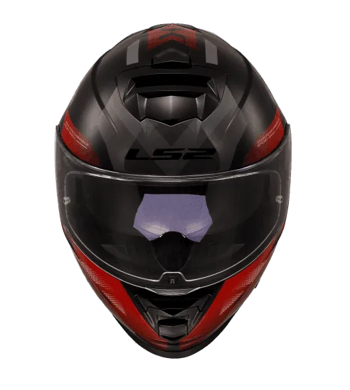 LS2 Storm 2 Kronos Full Face Helmet, Best Affordable Race Helmet in India, Clear Visor Stylish Graphics Helmet safe for indian roads, Top LS2 Helmet in Red Grey Color for Indian Motorcycle Bikes like Royal Enfield, KTM, Yezdi, Pulsar, Triumph,