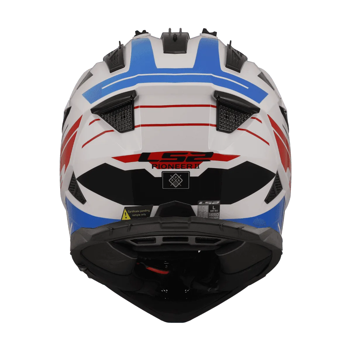 Ls2 Mx436 Pioneer 2 Namib White Blue Red Dual Sports Helmet, Best Motorcycle Bike Helmet in India