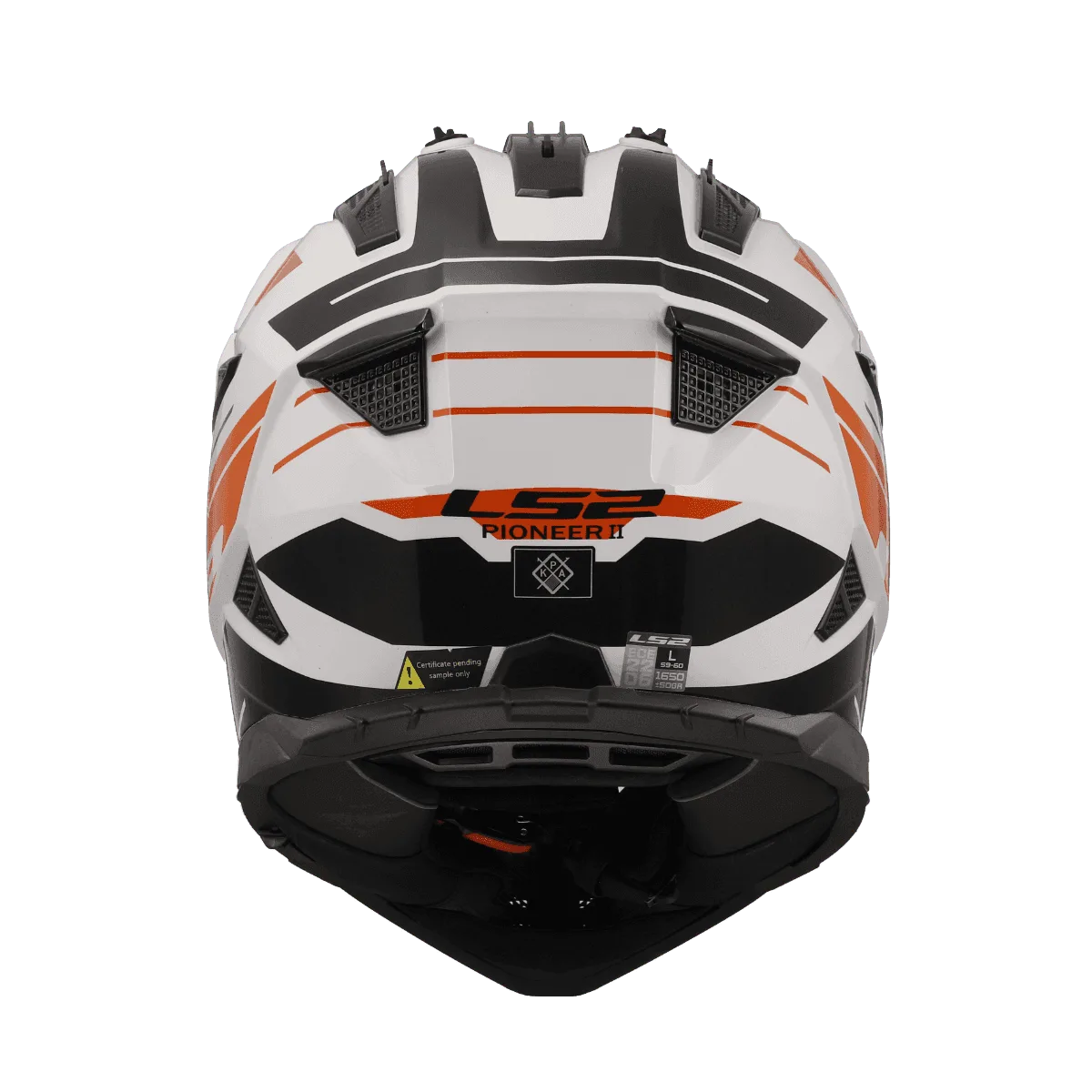 Ls2 Mx436 Pioneer 2 Namib White Orange Dual Sports Helmet, Best Motorcycle Bike Helmet in India