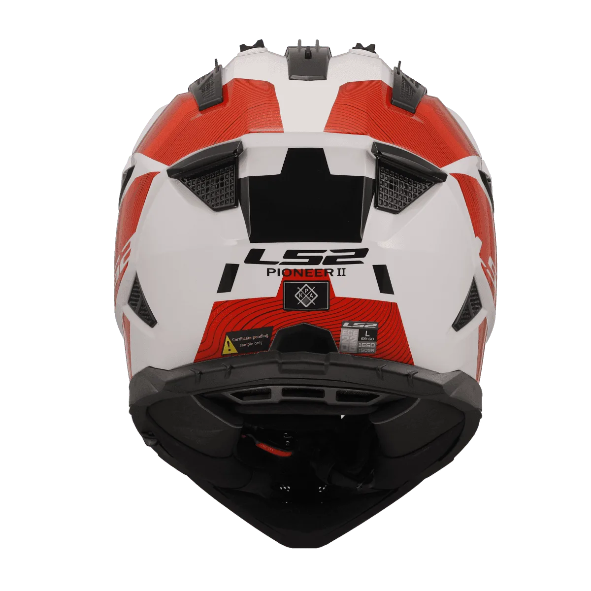 Ls2 Mx436 Pioneer 2 Hill White Red Dual Sports Helmet, Best LS2 helmet in India, Best Black Helmet for Bike Motorcycle like r15, yamaha, ktm