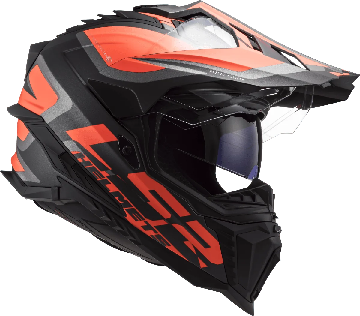 Ls2 Mx701 Explorer Alter Matt Black Fluo Orange Dual Sports Helmet, best motorcycle bike helmet in india