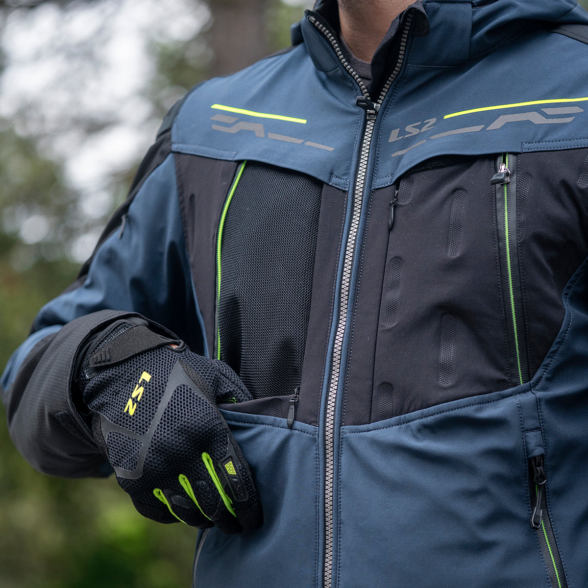 LS2 Zirconium Evo Waterproof Motorcycle Riding Jacket in Blue Color | HOODIE Bike Jacket, Best Riding Jacket with hoodie for city rider, Best Riding Jacket in India for Bike Riders, Urban Riding, Bike Jacket for Indian Roads and Indian Motorcycle Bikes
