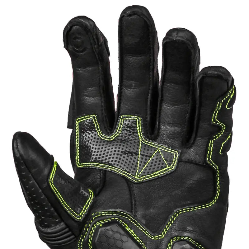 Raida Aeroprix Carbon Edition Full Gauntlet Riding Gloves in Black Yellow, Carbon Fiber Protection, Safest Bike Gloves in India, Best Riding Gloves for Bike riders in india
