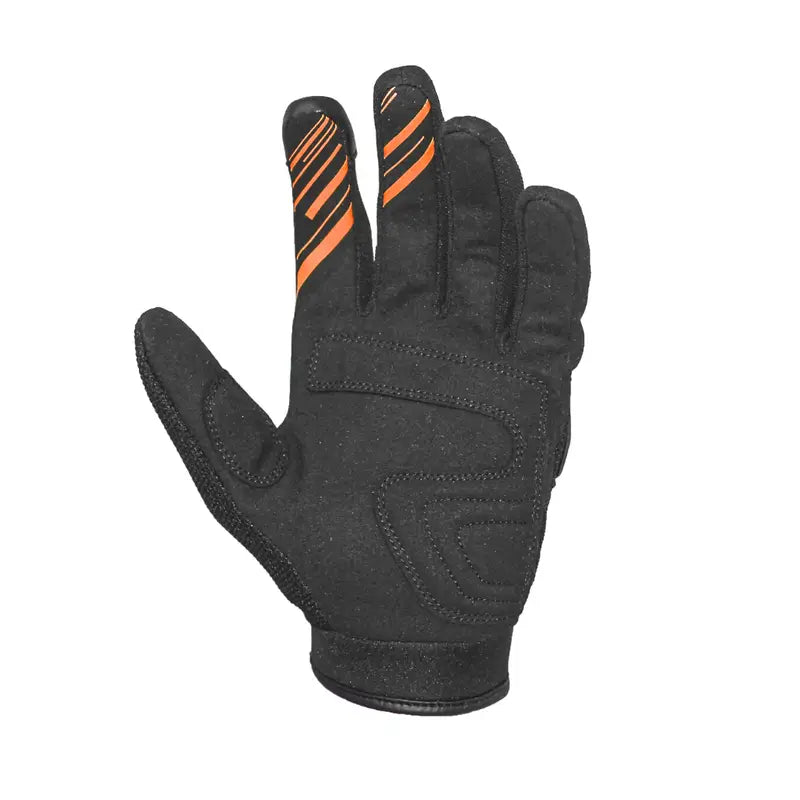 Raida Avantur Mx Riding Gloves in Black Orange Color– Lightweight, Breathable Off-Road & Street Gloves for Bike Riders, Best Riding Gloves in India for Indian Roads, Road Trips and Long touring, Best Gloves for Off Road Bikes