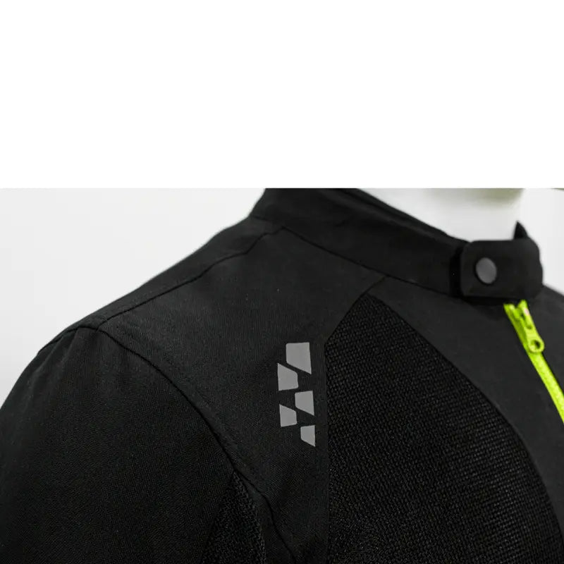 Raida Bolt Motorcycle Jacket in Back Hi Viz Yellow Color – Ce Level 2 Armored, Lightweight All-Terrain Riding Jacket, Best Riding Jacket for Bike Riders in India, Best Bike Jacket for Long Touring, Road Trips, Long Bike Rides with full safety protection