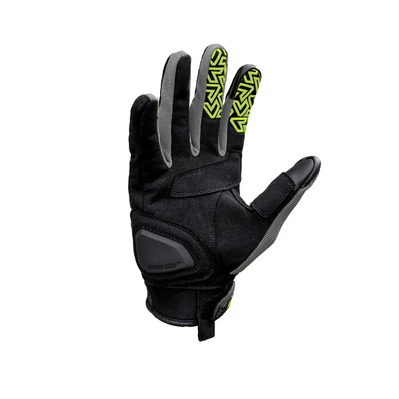 Raida Drift Motorcycle Riding Gloves in Black Hi Viz Green Color, Waterproof gloves with All-Terrain Protection & Comfort, Best Riding Gloves in India for Bike Riders, Best Bike Gloves for safe riding, long touring, road trips
