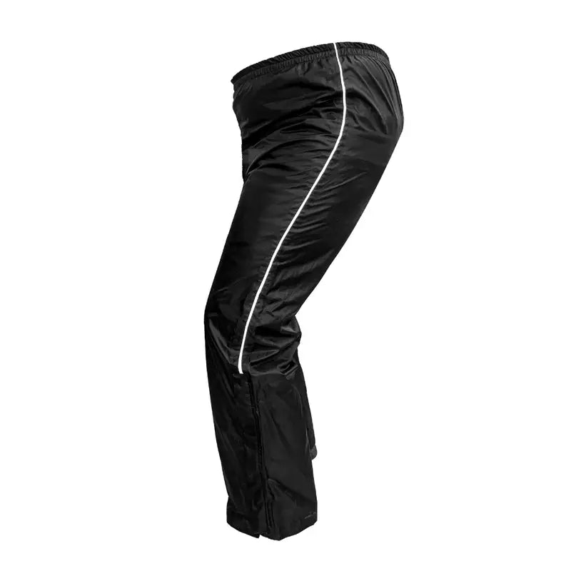 Raida Drymax Rainpants in Black Color – Waterproof Overpants With Reflective Safety & Boot-Friendly Fit, Best Raincoat pants for Bike Riders, Best Waterproof Rain Pants in India for Long Touring, Road Trips, Bike Rides