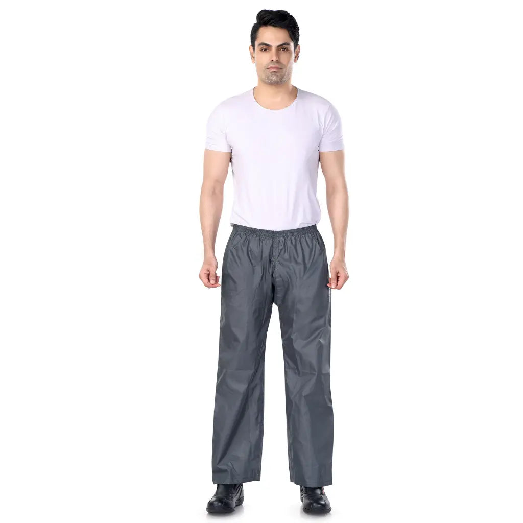 Raida Drymax Rainpants in Grey Color – Waterproof Overpants With Reflective Safety & Boot-Friendly Fit, Best Raincoat pants for Bike Riders, Best Waterproof Rain Pants in India for Long Touring, Road Trips, Bike Rides