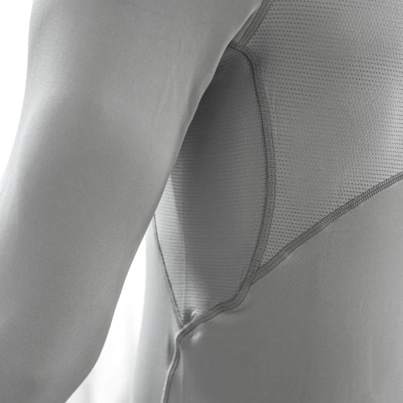 Raida High Performance Base Layer (Upper) in Grey Color – Breathable, Anti-Odor Compression Shirt For Riders & Athletes, Inner wear for bike riders, Best Base layer for riders in India, top layer inners for long touring, road trips.