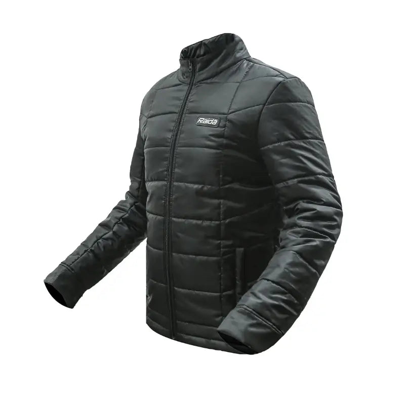 Raida Performance Layer Thermal Puff Jacket in Black Color – Ultra-Light, Insulated Mid-Layer For Riding & Outdoor Use, Raida Performance Layer, Best Puff Jacket for Bike Riders in India, Best Thermal Jacket in India, Bomber Jacket for Long Touring, Road Trips, Bike Riding