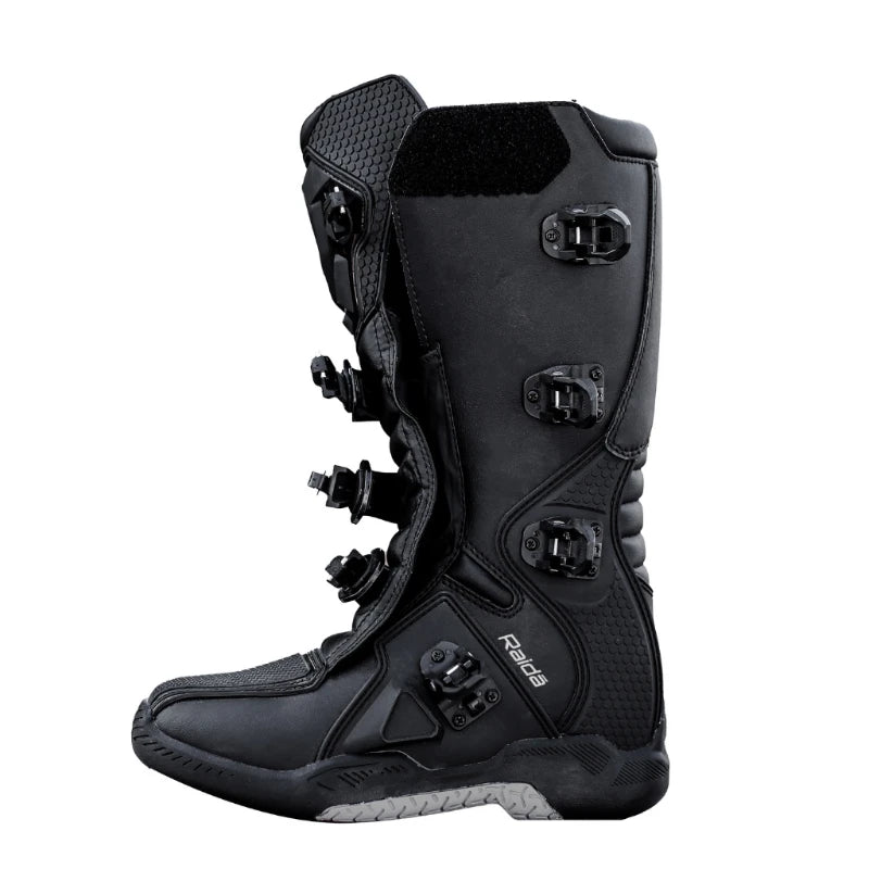 Raida Trailcraft Off-Road Motorcycle Riding Boots in Black Color – Ce Level 2 Certified Adventure Protection, Best Riding Boots in India, Top Boots for Off road riding, Dirt Bikes