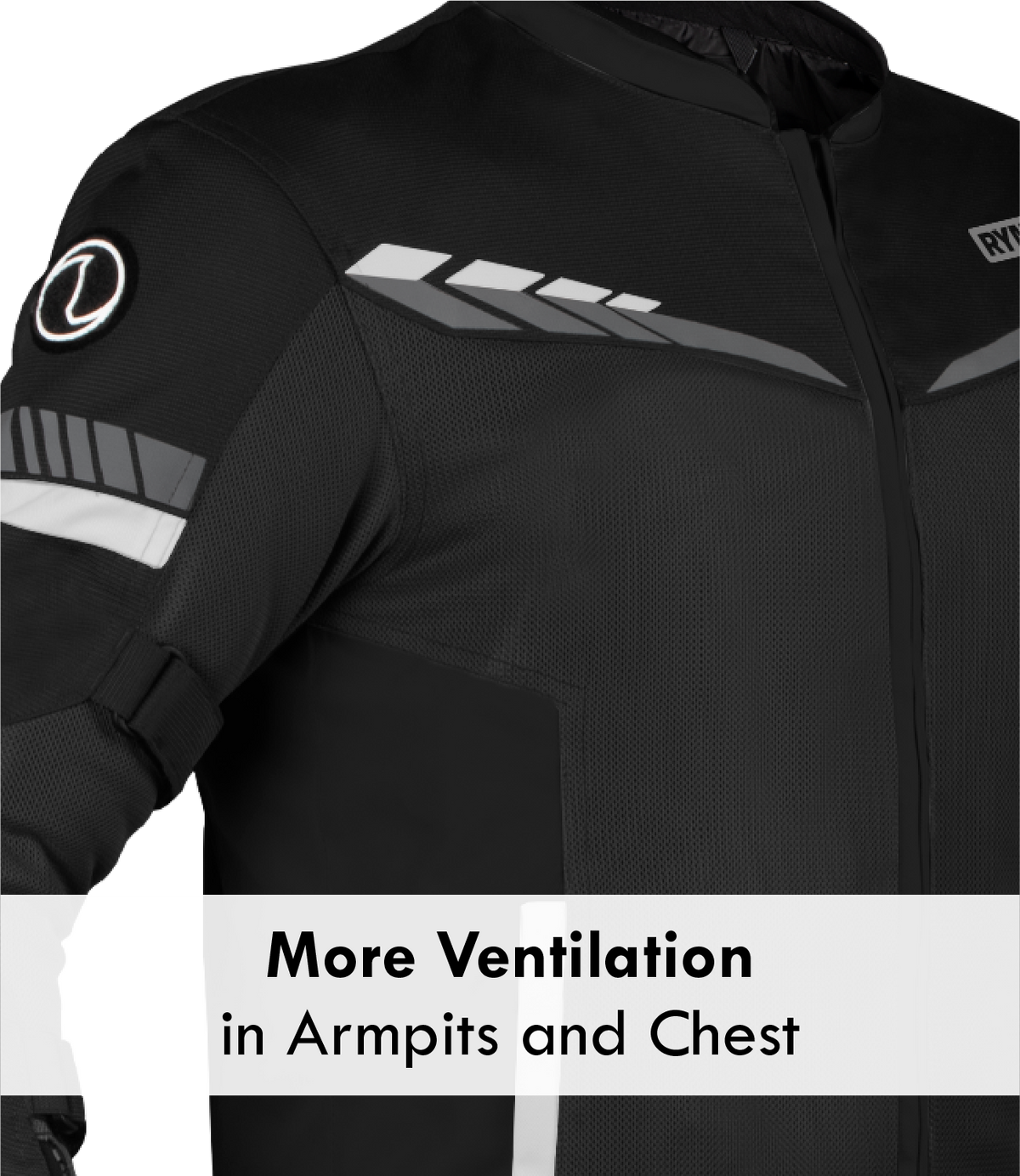 Rynox Air GT 4 Mesh Jacket in Black White Color - CE Level 2 Certified Class A Sporty Riding Jacket for Commutes and Adventures, Best Riding Jacket under 8k, Best Mesh Jacket in india safe for indian roads and best for road trips, Rynox Riding Jacket for men for Indian Bikes and all motorcyles in India