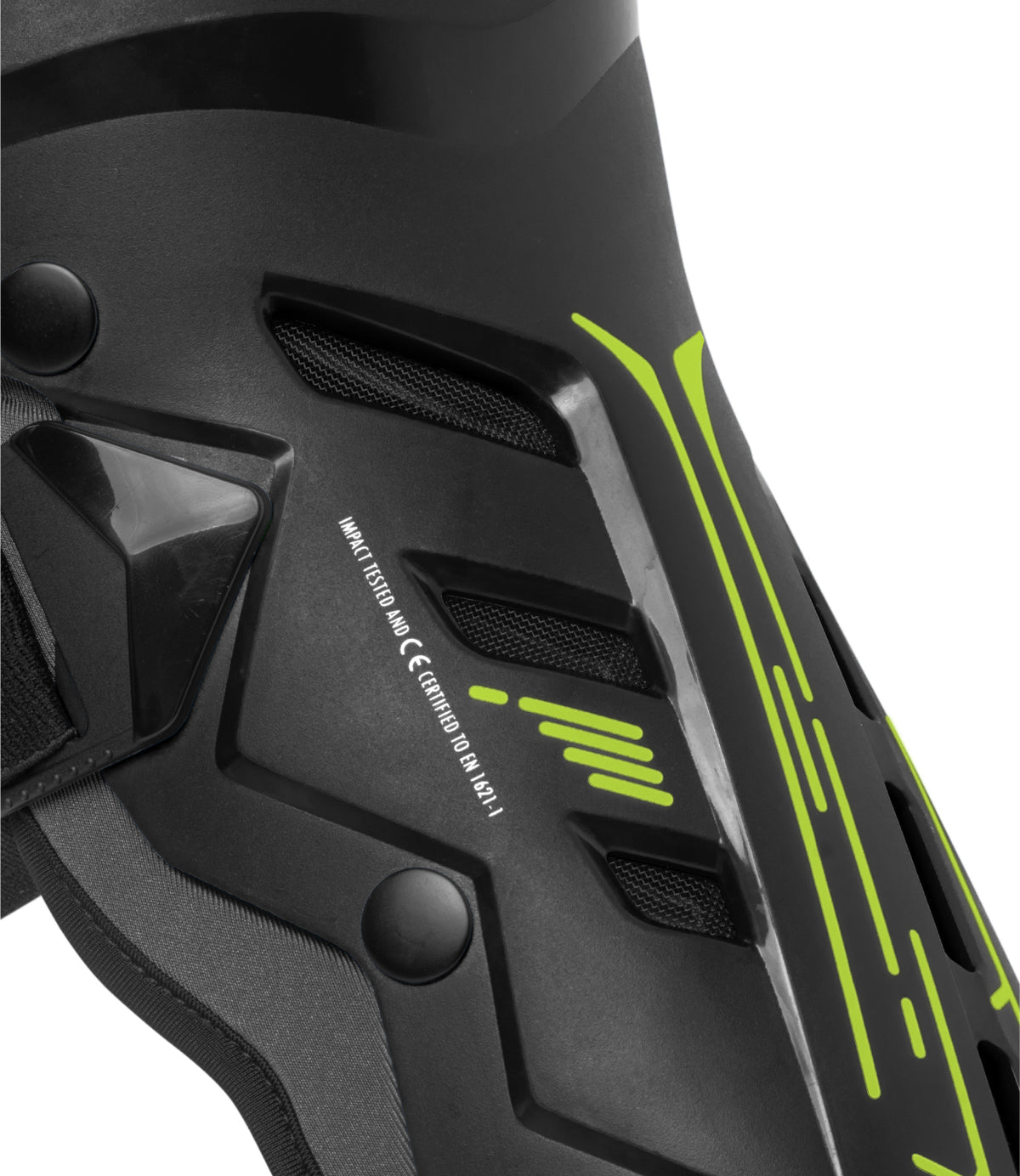 Rynox Bastion Bionic Knee Guards Black Hi Viz Green - Advanced CE Certified Motorcycle Knee Protection, Best Knee Guards in India, Rynox Knee Guards for Indian Bikes, Best Knee Guards for Touring and long road trips, High safety and best quality motorcycle guards for bikes in inda