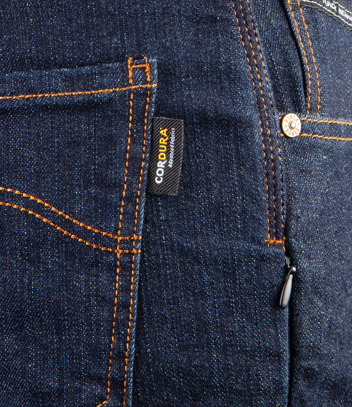 Rynox Downtown Pro Urban Riding Pants - Indigo Blue color Motorcycle Jeans with CE Level 2 RHEON™ Protectors, Best Motorcycle jeans in india for riding bikes with safety for urban Indian roads, Best Riding Pants - bike jeans with safety protection for indian motorcycle bikes, can be used daily.