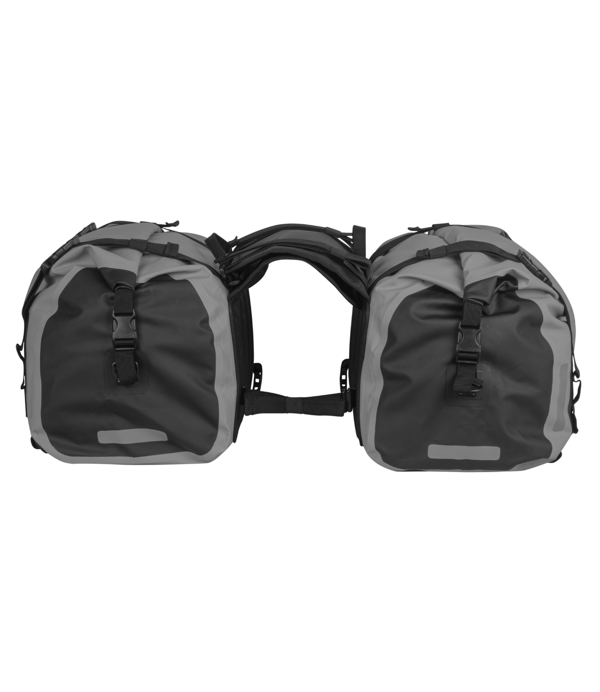 Rynox Expedition Stormproof Motorcycle Saddle Bag Light Grey Color - 64L Cargo Luggage Capacity, Best Saddle Bag in india for Bike Riders for Long touring, Adveture tours, road trips