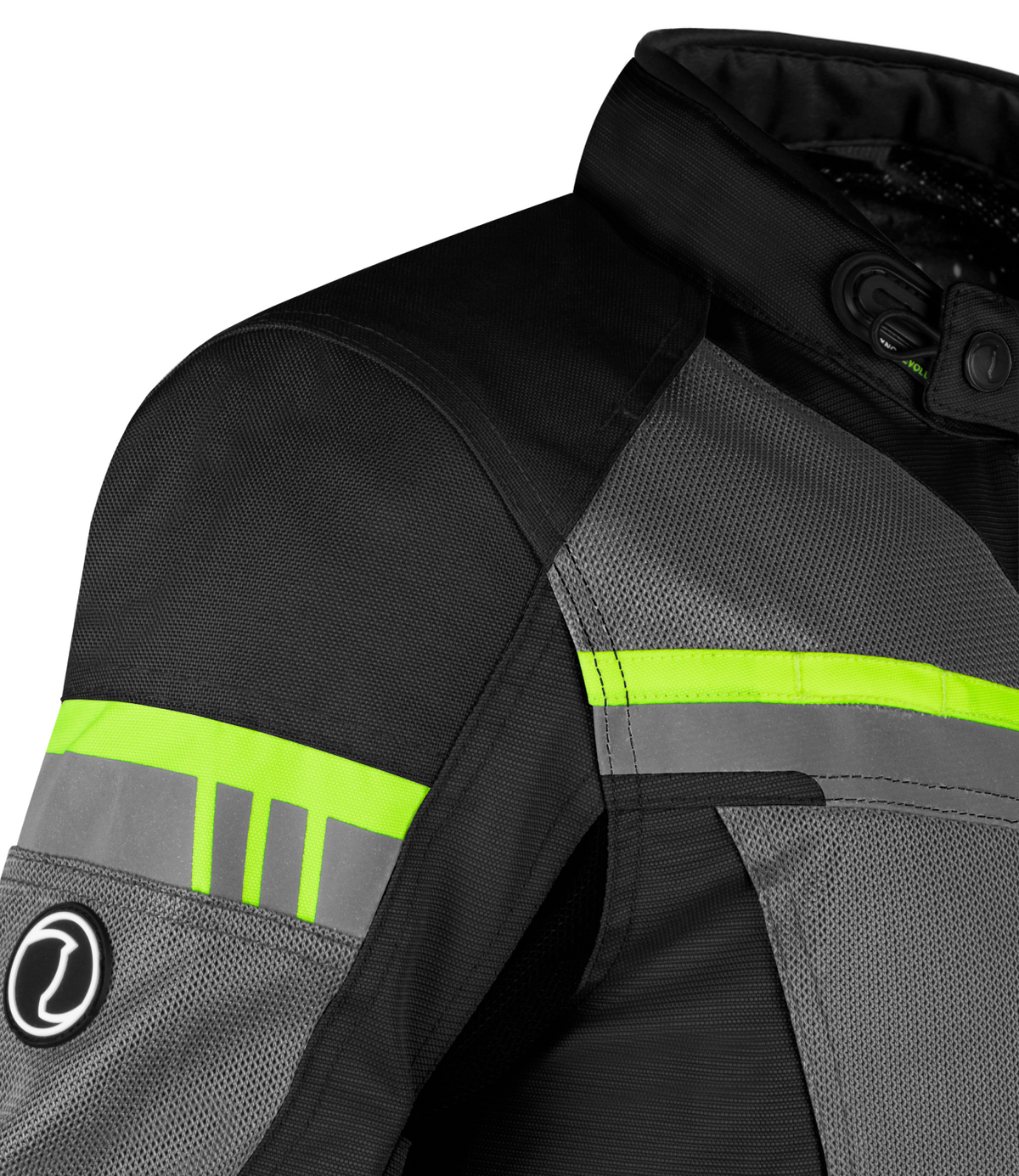 Rynox Stealth Air Pro Riding Jacket with Black Hi Viz Green Stylish Color - CE Level 2 Certified ADV Touring Jacket, Best Riding Jacket in India under 10,000, Safe Riding Gears for Indian Bikes, Best Rynox Riding jacket for motorcyle bikes in india