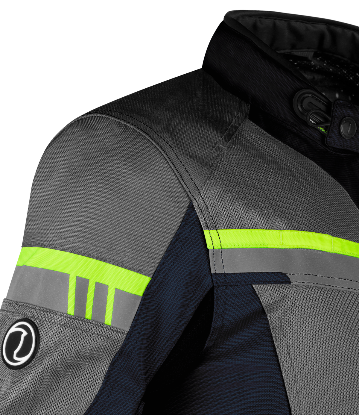 Rynox Stealth Air Pro Riding Jacket with Blue Hi Viz Green Stylish Color - CE Level 2 Certified ADV Touring Jacket, Best Riding Jacket in India under 10,000, Safe Riding Gears for Indian Bikes, Best Rynox Riding jacket for motorcyle bikes in india