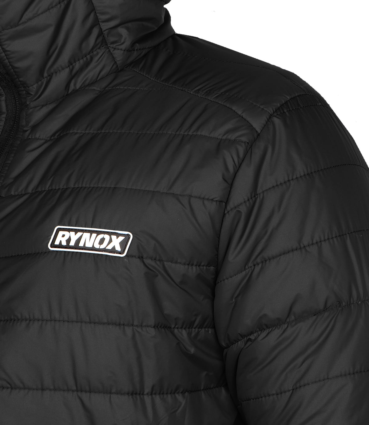 Rynox Surge Winter Motorcycle Jacket - Black Bomber Jacket for Bike Riders, Lightweight Winter Layer Puffer Riding Jacket for Indian Riders made for cold weather and Indian roads, specially used for long touring during winters and road trips