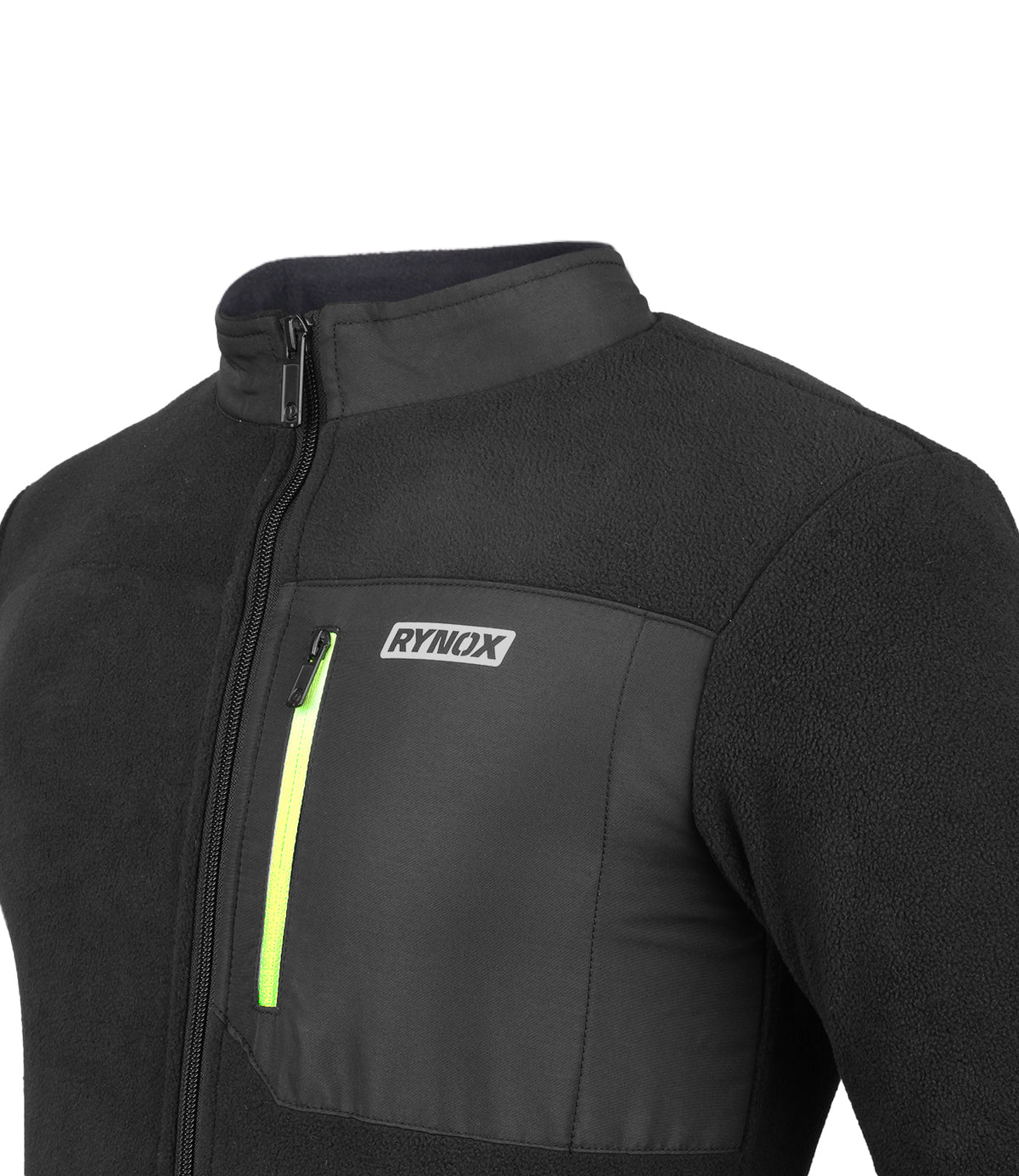 Rynox Swarm 2 Fleece Winter Jacket for Warmth - Black Color Fleece Jacket, Lightweight Winter Layer for Bike Riders, Best Winter Jacket in India for Road Trips and Long Touring Motorcycle Rides
