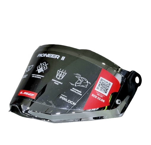 LS2 Spare Smoke Helmet Visor For MX436 Pioneer II Helmet – Pinlock Ready, UV & Scratch Resistant
