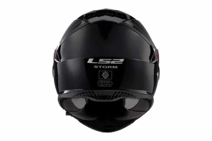 LS2 Storm 2 Full Face Helmet, Best Affordable Race Helmet in India, Clear Visor Stylish Helmet safe for indian roads, Top LS2 Helmet in Gloss Black Color for Indian Motorcycle Bikes like Royal Enfield, KTM, Yezdi, Pulsar, Triumph,