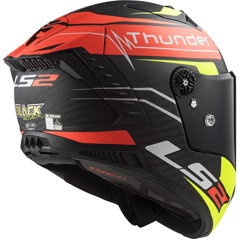 Best LS2 Black attack Graphic Helmet in India, Red Yellow Bike Helmet certified for indian roads, Matt Colorful stylish looking Safest Helmets for racing
