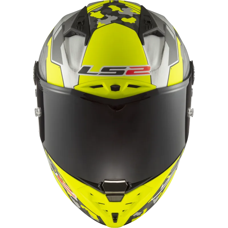Best LS2 Yellow Helmet in India made of Carbon Fiber, Safest Helmet in India, ISI certified Stylish Grey Yellow Helmet which is Racing ready with Best look