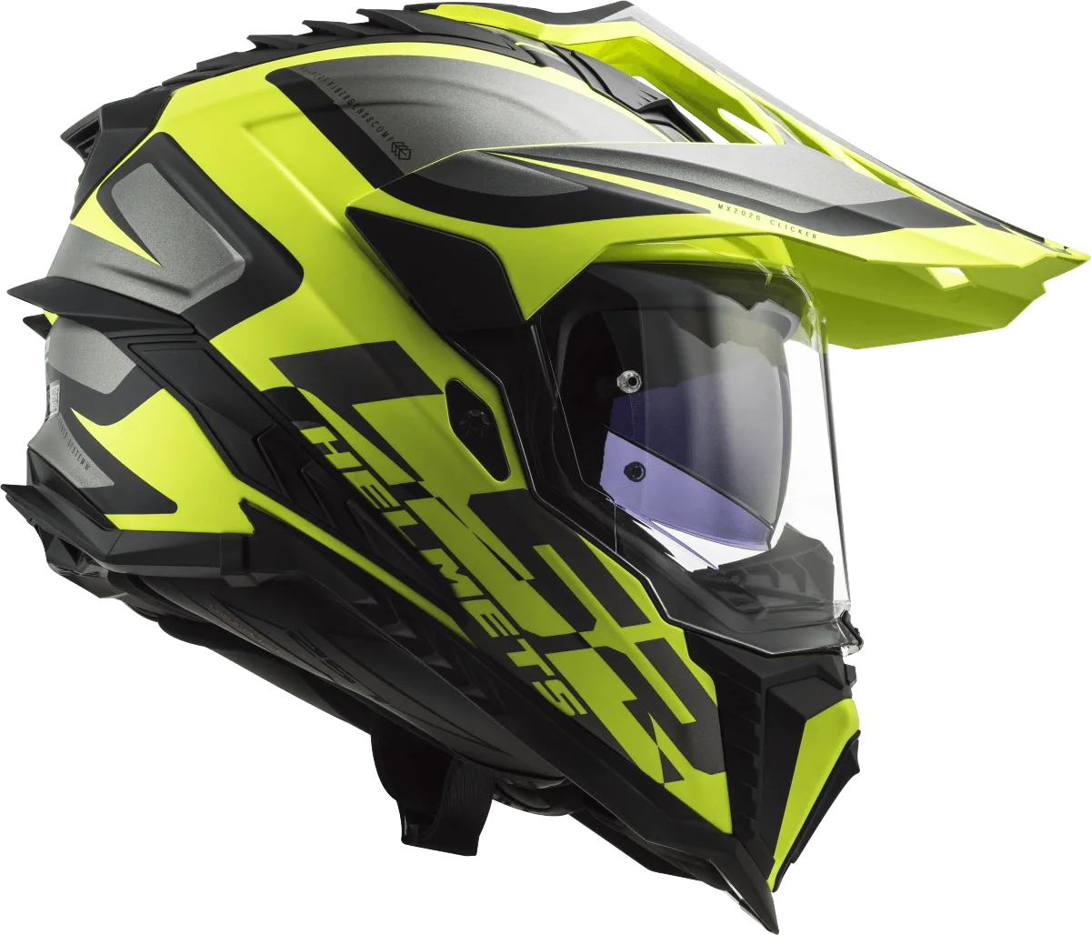 Ls2 Mx701 Explorer Alter Matt Black H-V Yellow Dual Sports Helmet, Best Motorcyle Bike Helmet in India