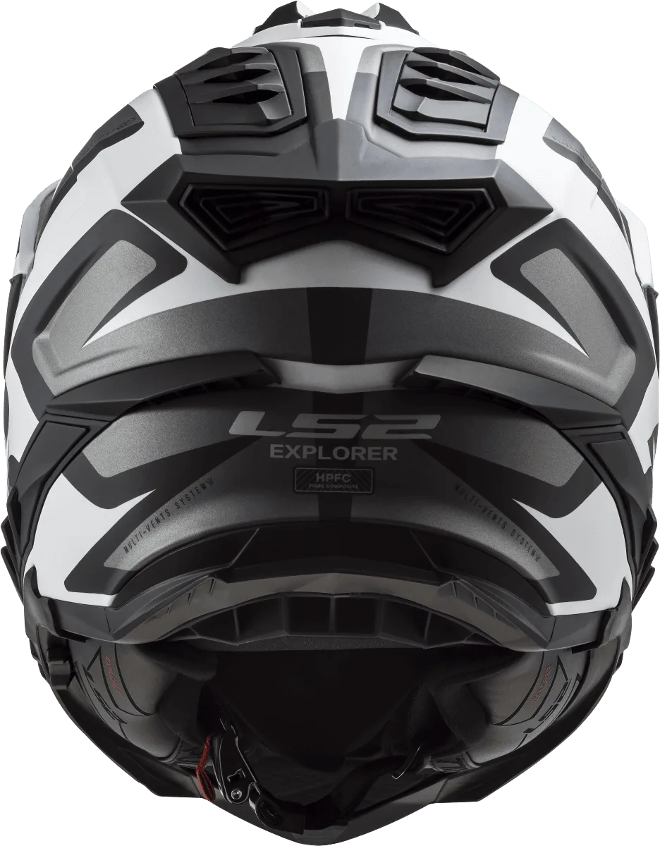 Ls2 Mx701 Explorer Alter Matt Black White Dual Sports Helmet, best black white hemet in India for motorcyle bike