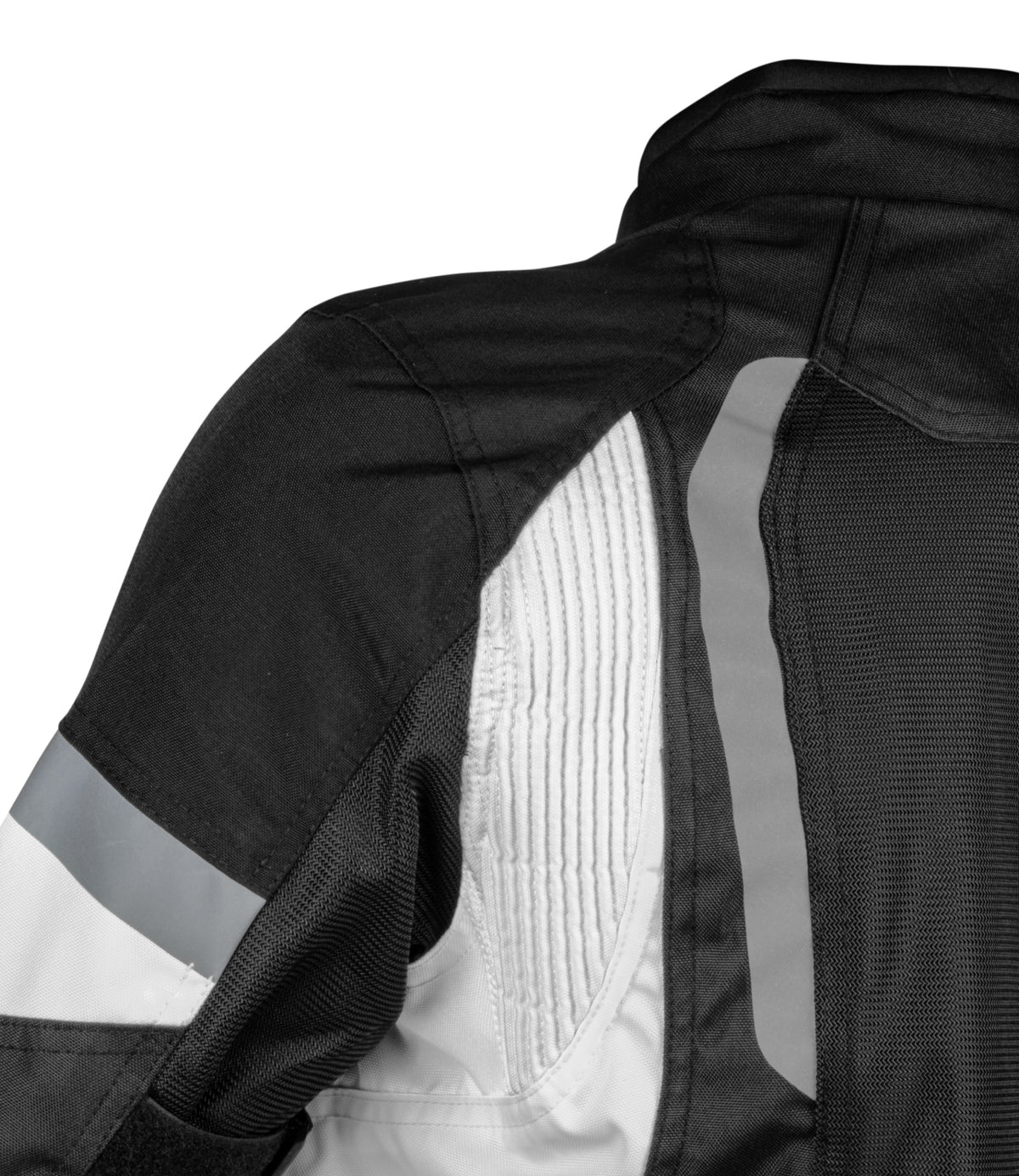 RYNOX Tornado Pro 4 Riding Jacket - CE Level 2 Certified Class A Black White Touring Jacket for Bikes in India, Best Riding Jacket for indian motorcycle for road trips. Best Rynx Riding gear in India.