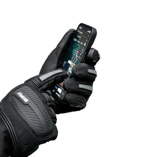 Raida Alps Waterproof Winter Motorcycle Gloves in Balck Color – Thermal, Touchscreen, All-Weather Riding Gloves for Bikers, Best Bike Gloves in India, Best Riding Gloves for Bikers, Black Gloves for Indian Bikes