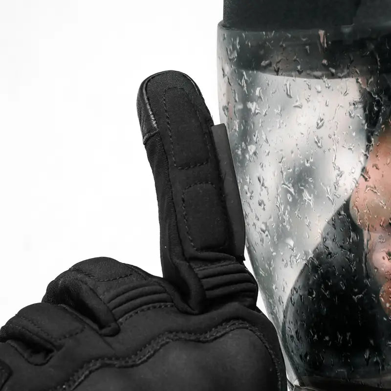Raida Aqdry Waterproof Riding Gloves Black Yellow Color – All-Weather Comfort, Smart Touch & Lightweight Rain Protection, Best riding gloves in India, Bike Gloves for rainy season, waterproof gloves for bike riding, road trips, long touring