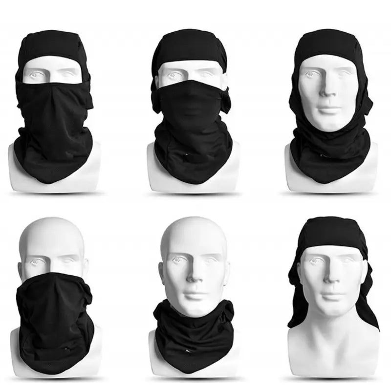 Raida Balaclava Dryfit in Black Color – Lightweight, Breathable & Stretchable Motorcycle Face Mask For All Seasons, Best Balaclava for bike riders, Best Full Face Mask cover for face and skin protection