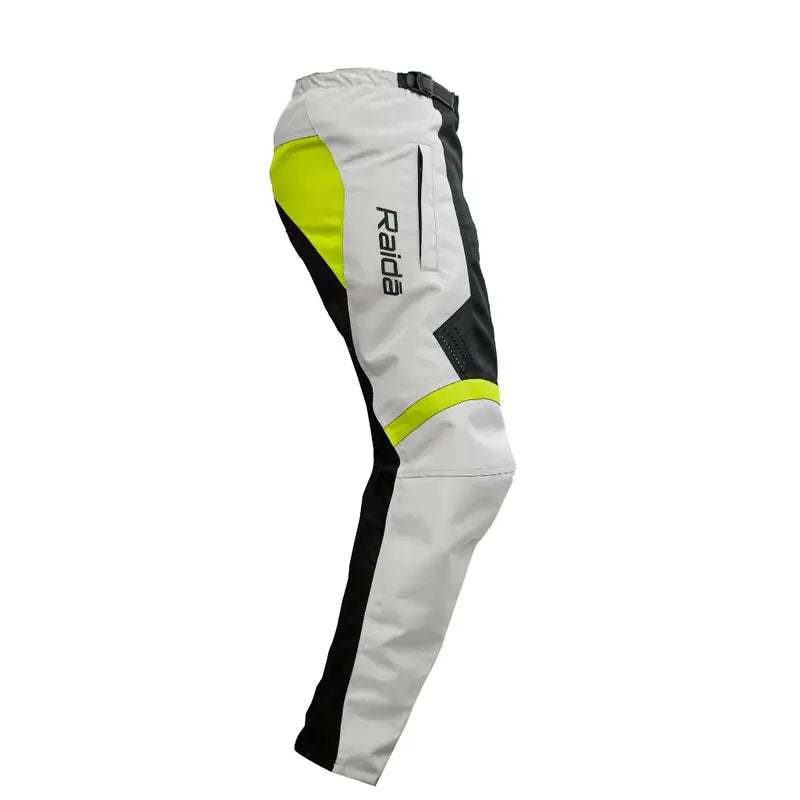 Raida Trailcraft Off-Road Riding Pants in Grey Hi Viz Yellow color – Heavy-Duty Mx Pants With Heat Shield & Cordura®. Best Riding Pant in India, Best Bike Pants for off roading, best off road pants