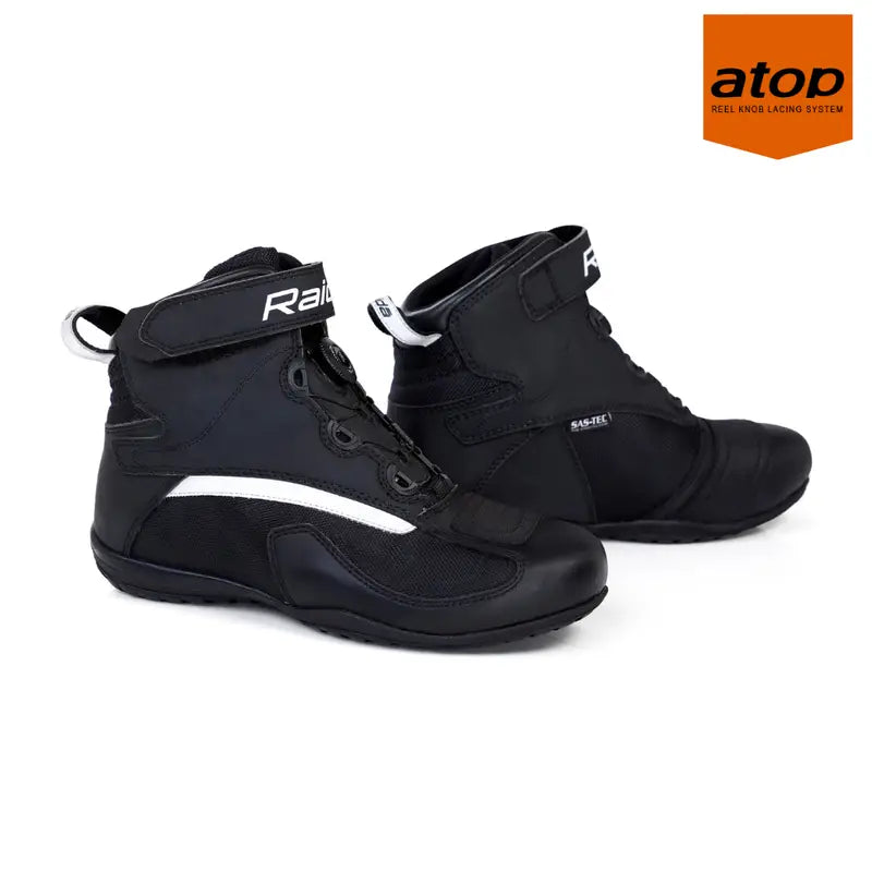 Raida Urbanr Riding Shoes in Black Color – Stylish, Protective & Quick-Lace Motorcycle Sneakers, Short Boots for Bike Riders, Best Riding Shoes for Indian Motorcycle Bikes Riding on Indian Roads for Urban Riding,