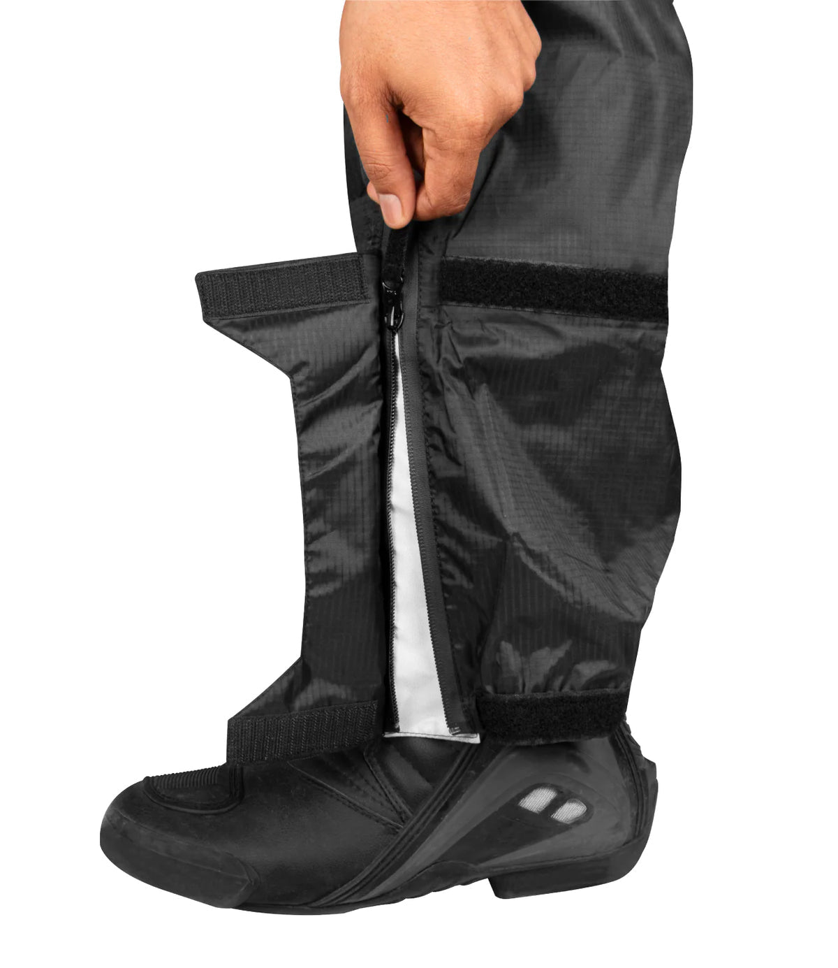 Rynox H2Go Pro Rain Pants in Black Hi Viz Green Color - Premium Waterproof Riding Pants for heavy rain monsoon bike riding, Best Rain Gears for road trips, Best Riding pant for motorcycle in india used for long touring.