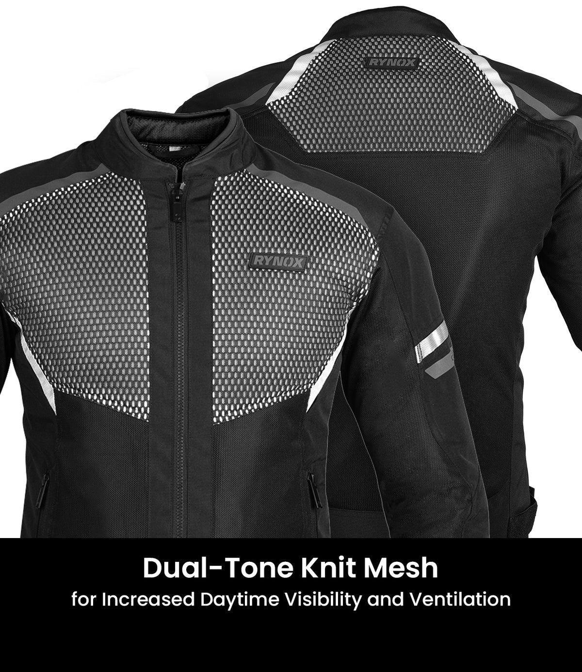 Rynox Helium GT 3 Riding Jacket in Black Grey Color - Lightweight CE Level 2 Certified Mesh Jacket, Best Riding Jacket in India, Mesh jacket for Bike Riders, Best Bike Jacket for Road Trips, Long Touring, Motorcycle Tours,
