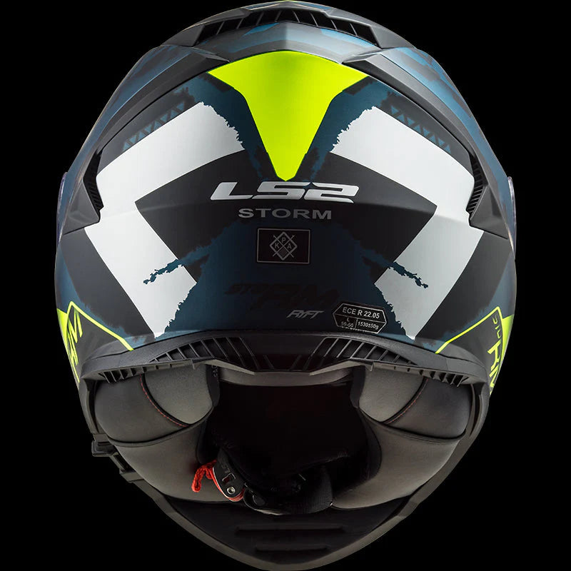 LS2 Storm 2 Sprinter Full Face Helmet, Best Affordable Race Helmet in India, Clear Visor Stylish Graphics Helmet safe for indian roads, Top LS2 Helmet in Matt Silver cobalt Color for Indian Motorcycle Bikes like Royal Enfield, KTM, Yezdi, Pulsar, Triumph,