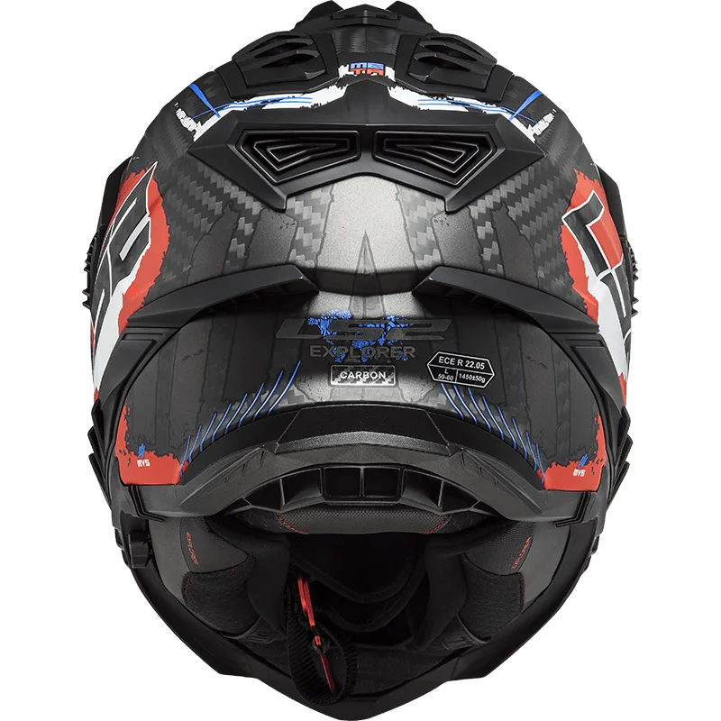 Ls2 Mx701 Explorer Carbon Extend Matt Red Dual Sports Helmet, best black red helmet in india, best helmet for royal enfield, triumph, jawa, motorcycle bikes in india
