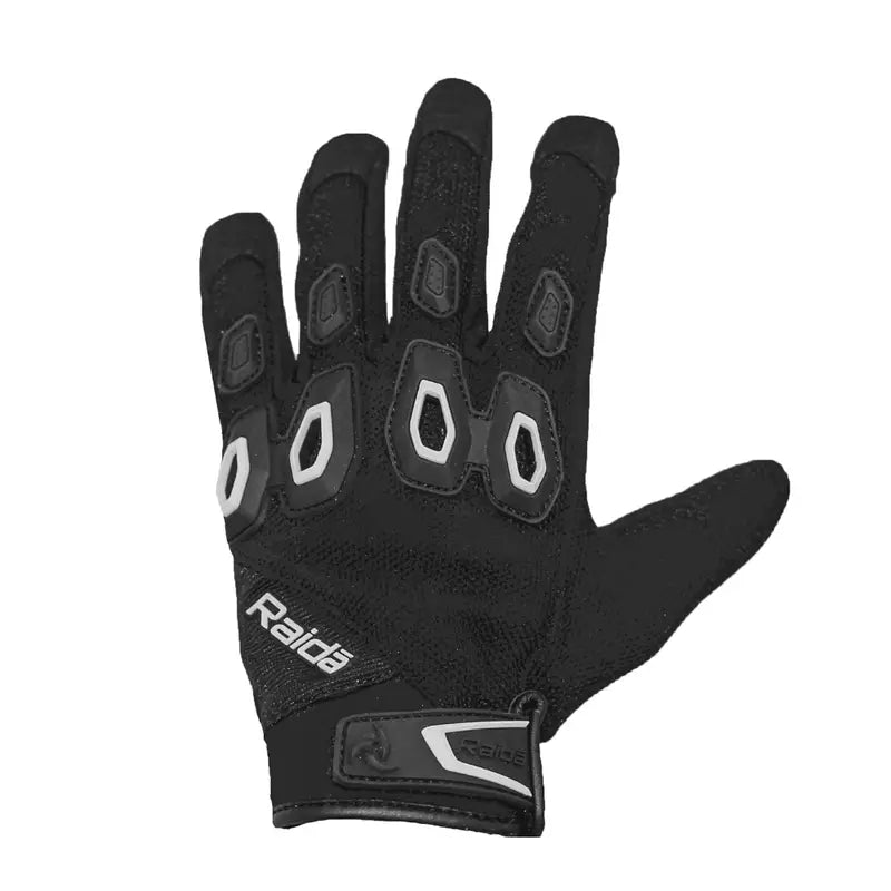 Raida Avantur Mx Riding Gloves in Black White Color– Lightweight, Breathable Off-Road & Street Gloves for Bike Riders, Best Riding Gloves in India for Indian Roads, Road Trips and Long touring, Best Gloves for Off Road Bikes